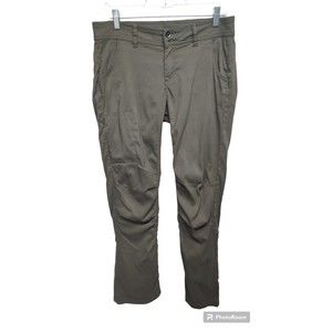 Prana Halle II Pant Size 6 (33x32) Khaki Convertible Roll Up Hiking Pockets